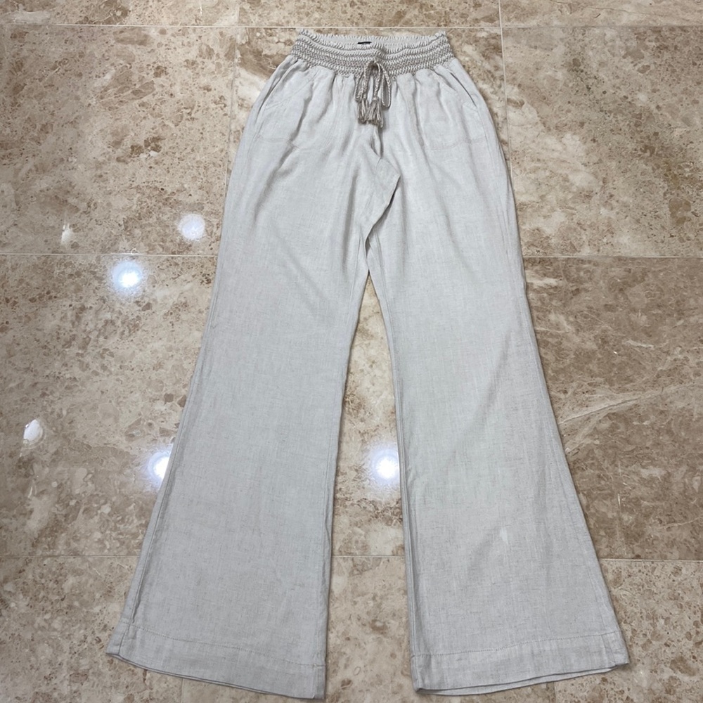 Rewash Light Tan Linen Pants